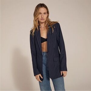 Favorite Daughter Navy Pinstripe Blazer